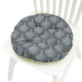 Printed Polyester Linen Cotton And Linen Five-circle Chair Cushion Bay Window Round (Option: 40CM Round 016-40x40cm)