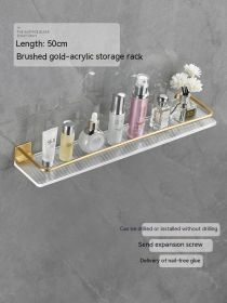 Acrylic Bathroom Storage Rack Bathroom Towels Storage Rack (Option: Brushed Gold 50 Long Frame)