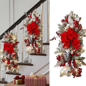 Christmas Door Hanging Christmas Wall Decoration (Option: Red Luminous)