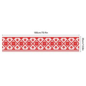 Christmas Tablecloth Polyester Fiber Oxford Cloth Table Runner (Option: SDZB0 02-Oxford Cloth 180x35cm)