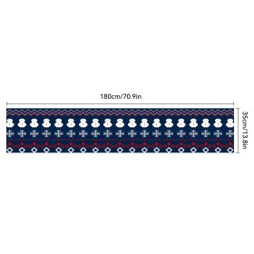 Christmas Tablecloth Polyester Fiber Oxford Cloth Table Runner (Option: SDZB0 07-Oxford Cloth 180x35cm)