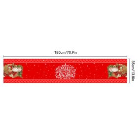 Christmas Tablecloth Polyester Fiber Oxford Cloth Table Runner (Option: SDZB0 03-Oxford Cloth 180x35cm)