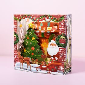 Holiday Greetings New Creative 3D Stereoscopic Greeting Cards (Option: Color Printing Christmas Box)