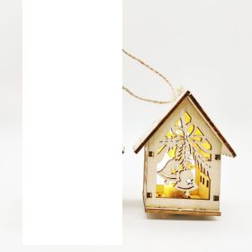 Christmas Wooden Craftwork Christmas Small House Decorations (Option: Bell)