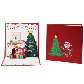 Holiday Greetings New Creative 3D Stereoscopic Greeting Cards (Option: 90 Degrees Old Man Tree)