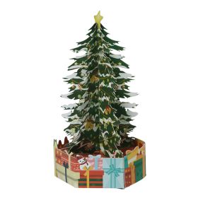 Holiday Greetings New Creative 3D Stereoscopic Greeting Cards (Option: Christmas Tree Table)