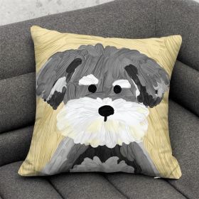 Cute Dog Cartoon Throw Pillow Dormitory Bedroom Square (Option: GG 4-40x 40cm-With pillow core)