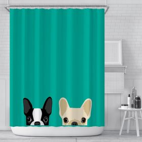 Waterproof Polyester Bathroom Curtain Shower Curtain (Option: 3-120g)